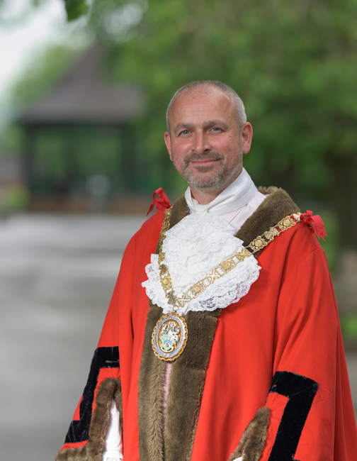 The new Mayor of Rugby, Cllr Simon Ward.