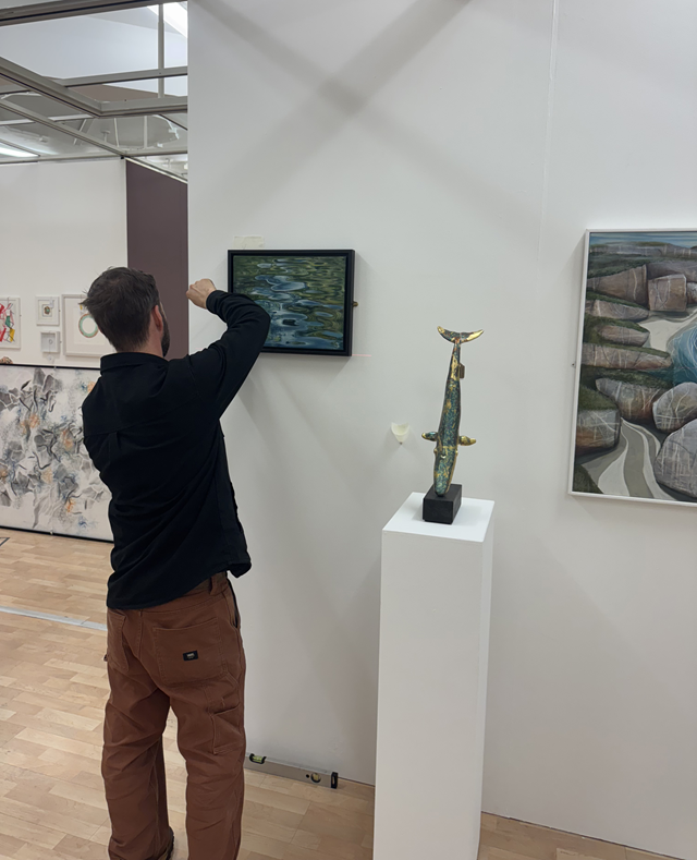 The finishing touches to Rugby Open 25 were made this week, ahead of the exhibition's special exhibition preview and award ceremony tomorrow (Friday) evening.
